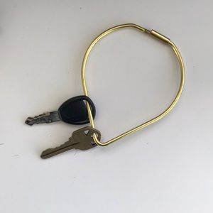 Gold Drop Key Ring